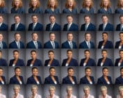 studio portrait headshot thumbnails of dozens of people